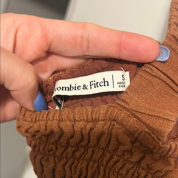 Abercrombie & Fitch Orange/Brown Backless Dress - Picture 8 of 9